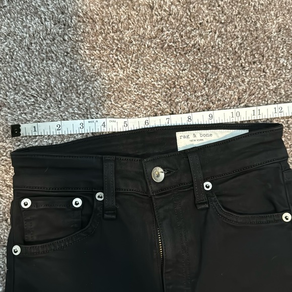 rag & bone nina high rise skinny black denim size 24 - Picture 13 of 16